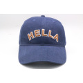 Promotional plain dyed navy blue cotton adult cap hat